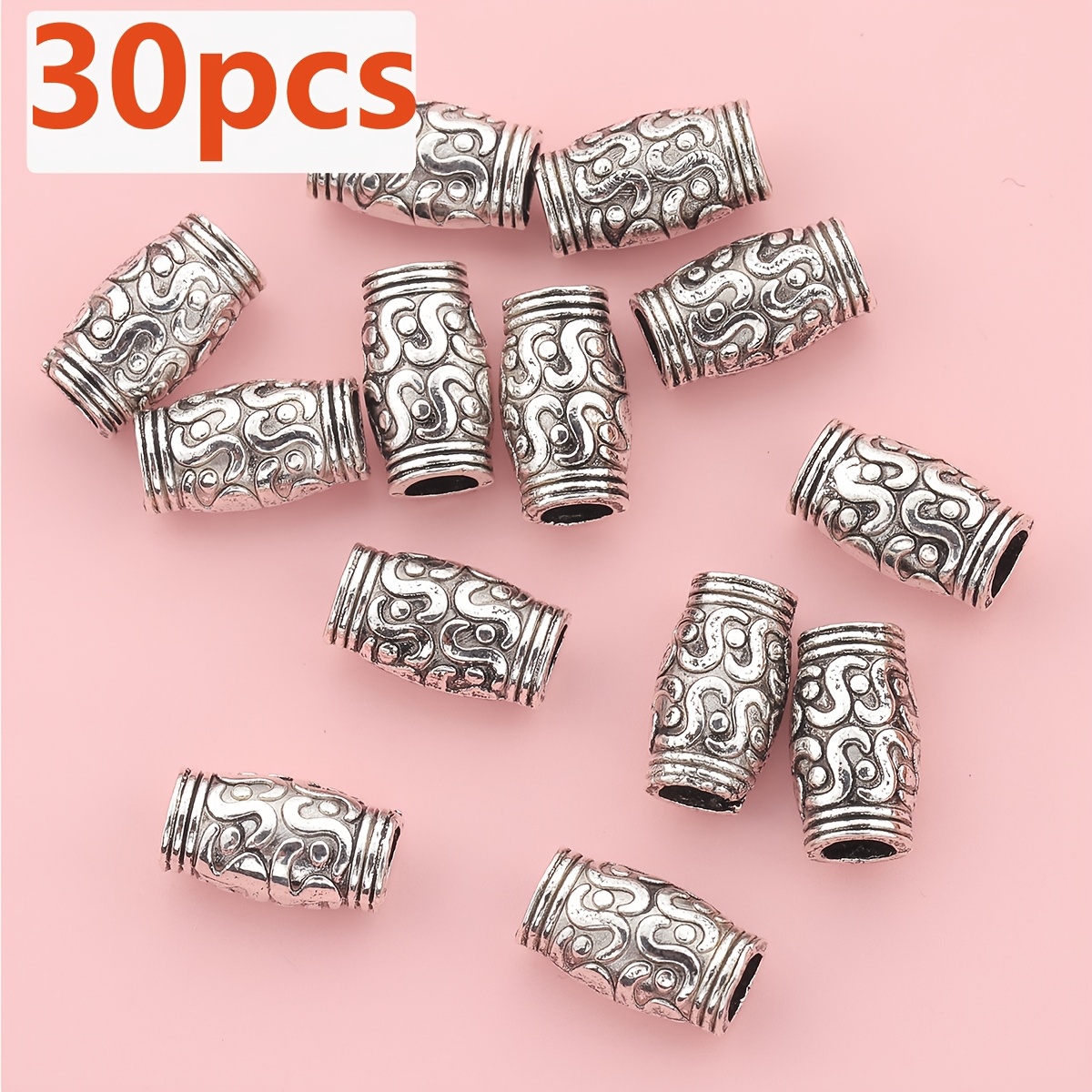 60pcs Tibetan Drum Spacer Beads for DIY Jewellery Making